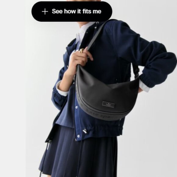 Kate Spade Carter Nylon Medium Sling Bag in Black - Picture 4 of 4